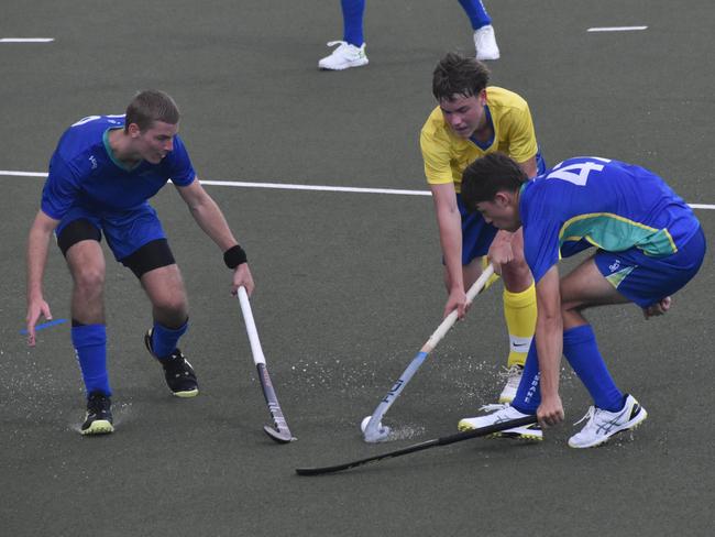 Action at the Hockey Queensland under-18 menâ€™s state championships in Rockhampton from April 25 to 28, 2024.