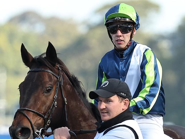 SYDNEY, AUSTRALIA - JULY 27: Zac Wadick riding Space Age wins Race 6 Drinkwise Mile during Sydney Racing at Royal Randwick Racecourse on July 27, 2024 in Sydney, Australia. (Photo by Jeremy Ng/Getty Images)