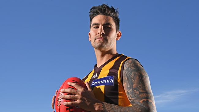 Chad Wingard at his new football home at Hawthorn’s Waverley Park headquarters. Picture: Quinn Rooney/Getty Images