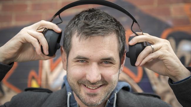 Nuraphone co-founder Luke Campbell loves sound. Picture: Ellen Smith