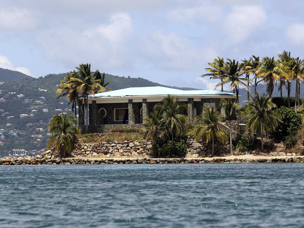 A view of Jeffrey Epstein's stone mansion on Little St. James Island, a place where at least one alleged victim said in a court affidavit that she participated in an orgy and had sex with Epstein and other people. Picture: Gabriel Lopez Albarran
