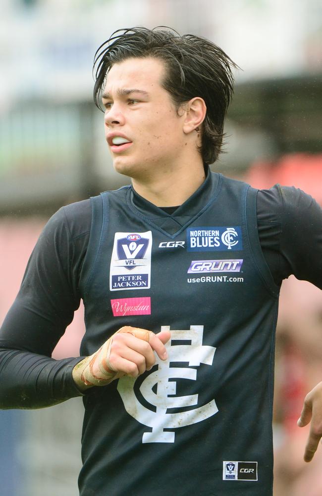 Jack Silvagni kicked four goals in the VFL. Picture: Carmelo Bazzano