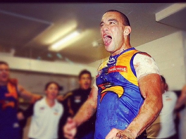 Kerr played 220 games for West Coast and was runner-up in the Brownlow Medal twice. He was part of the Eagles’ premiership winning team in 2006 before retiring in 2013. Picture: Instagram/ Supplied