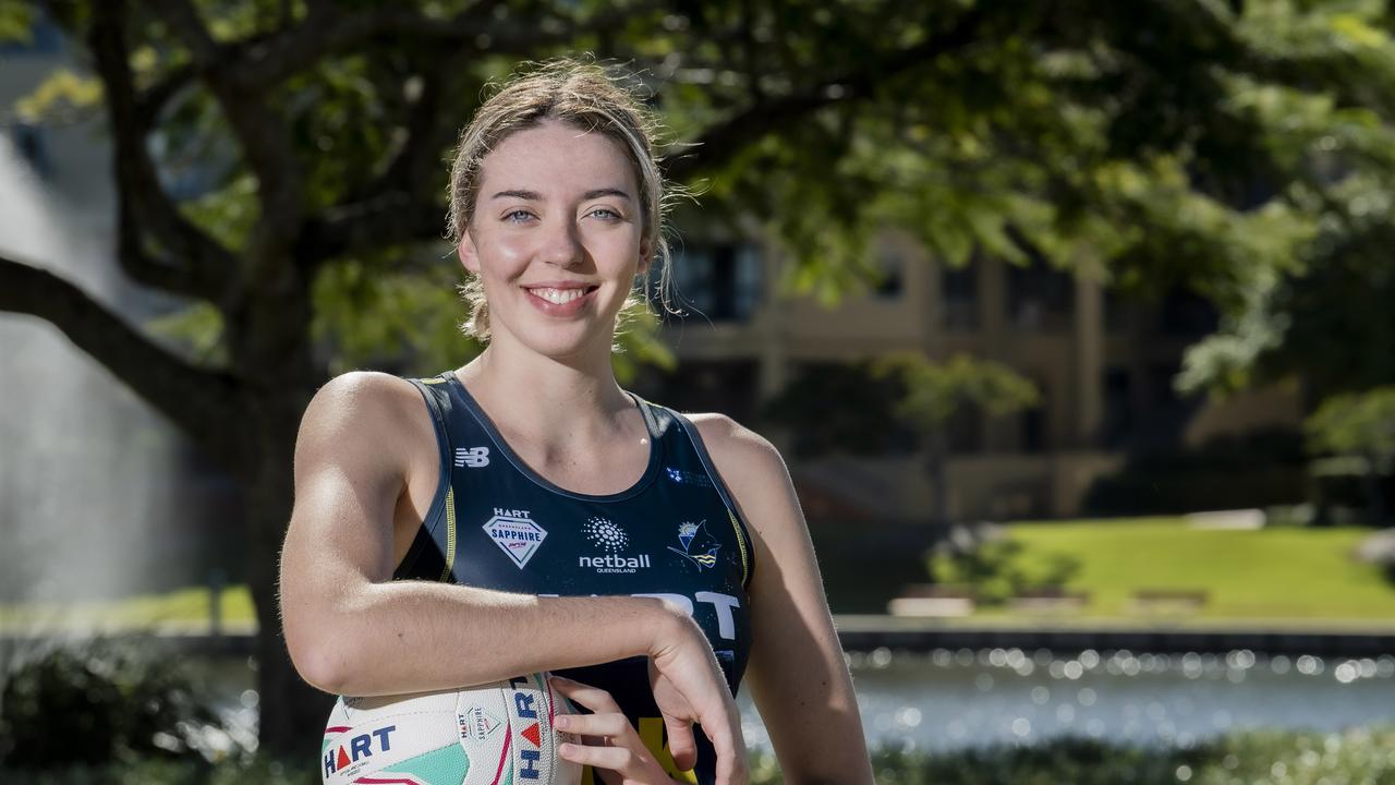 BOND University netballer Ashleigh Ervin. Picture: Cavan Flynn.