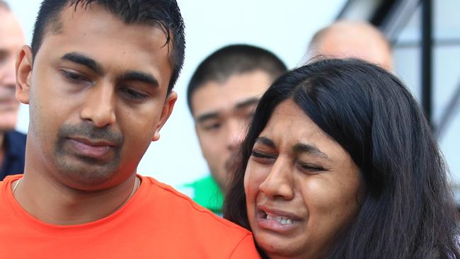 Brintha Sukumaran, pictured with her younger brother Chintu after seeing Myuran for the last time before his execution, says her brother’s death was barbaric and should never have been allowed. Picture: Adam Taylor