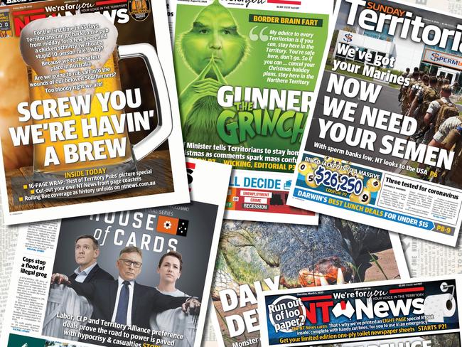 As 2020 finally comes to an end, the <i>NT News</i> takes a look back at a selection of its front pages from throughout the year