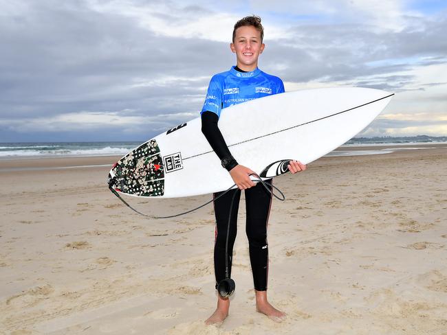 Henry Dowling The finals of the boys individual events at the Australian Interschools Surfing Championships Friday May 24, 2024. Picture, John Gass