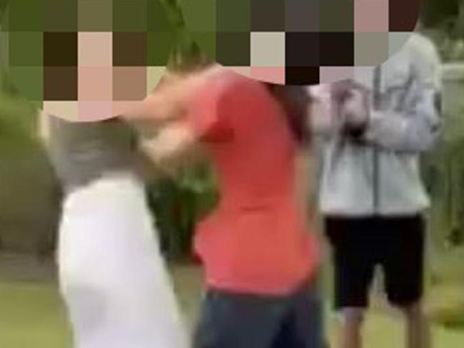 ‘Let ’em fight’: Teen girls in wild park brawl caught on video