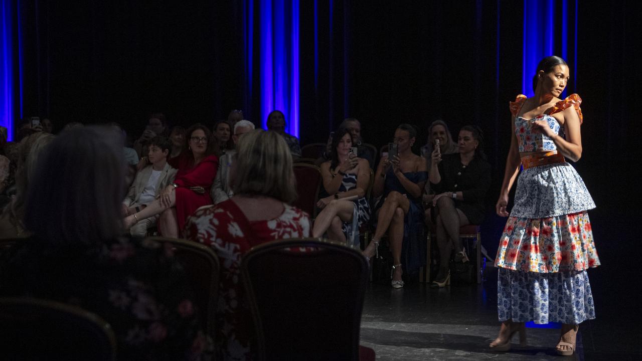 Designs by Fairholme College fashion are featured on the Emerging Designers runway of Toowoomba Fashion Festival at The Armitage Centre, Saturday, March 16, 2024. Picture: Kevin Farmer