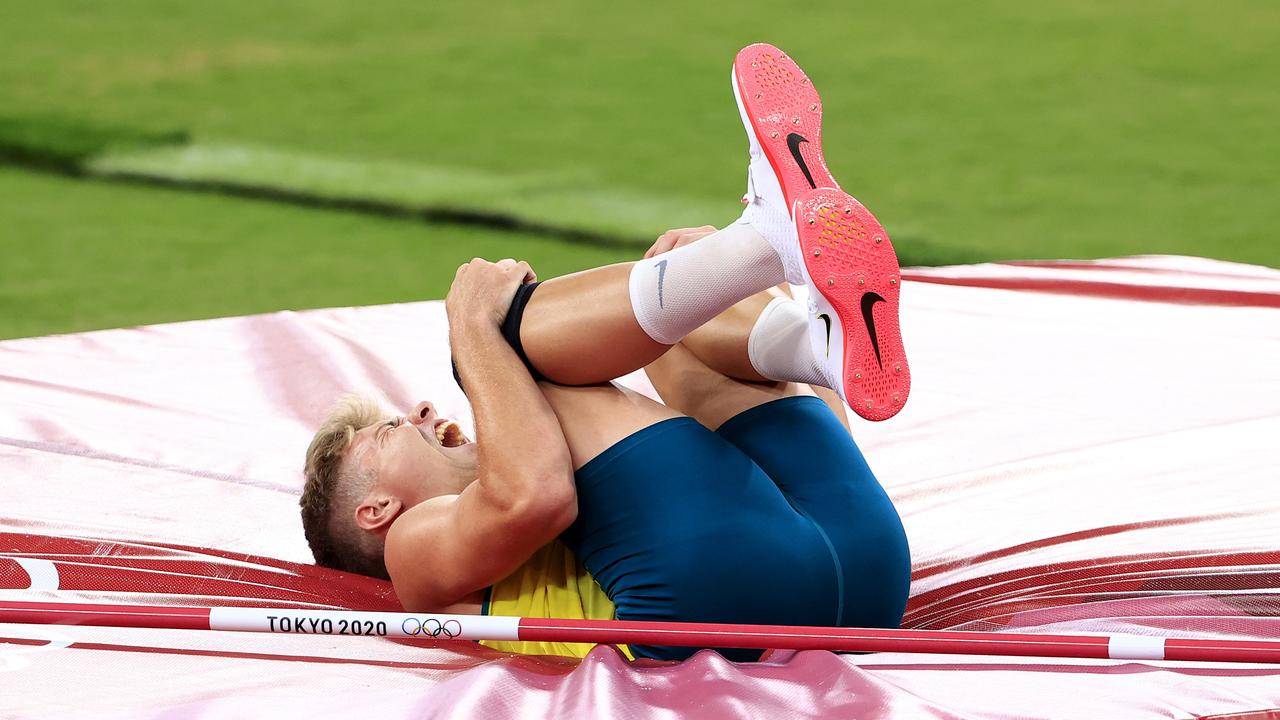 Ashley Moloney in action in the Men's Decathlon high jumpat the Athletics competition at the Tokyo Olympic Stadium during the 2020 Tokyo Olympics. Pics Adam Head