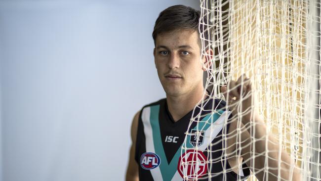 Zak Butters on Port’s photo day this year. Picture: AAP/Kelly Barnes