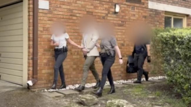 The 36-year-old was arrested at his Kensington home on Wednesday morning as he prepared to leave for school. Picture: AFP