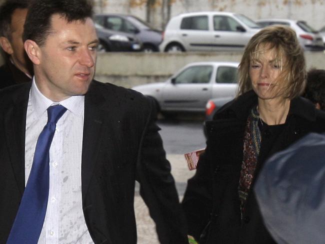 Were suspects ... Gerry and Kate McCann, the parents of missing British girl Madeleine, in 2010, have had to deny their involvement in their daughter’s disappearance.