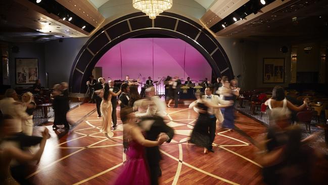 A formal dance night on the Queen Mary 2.