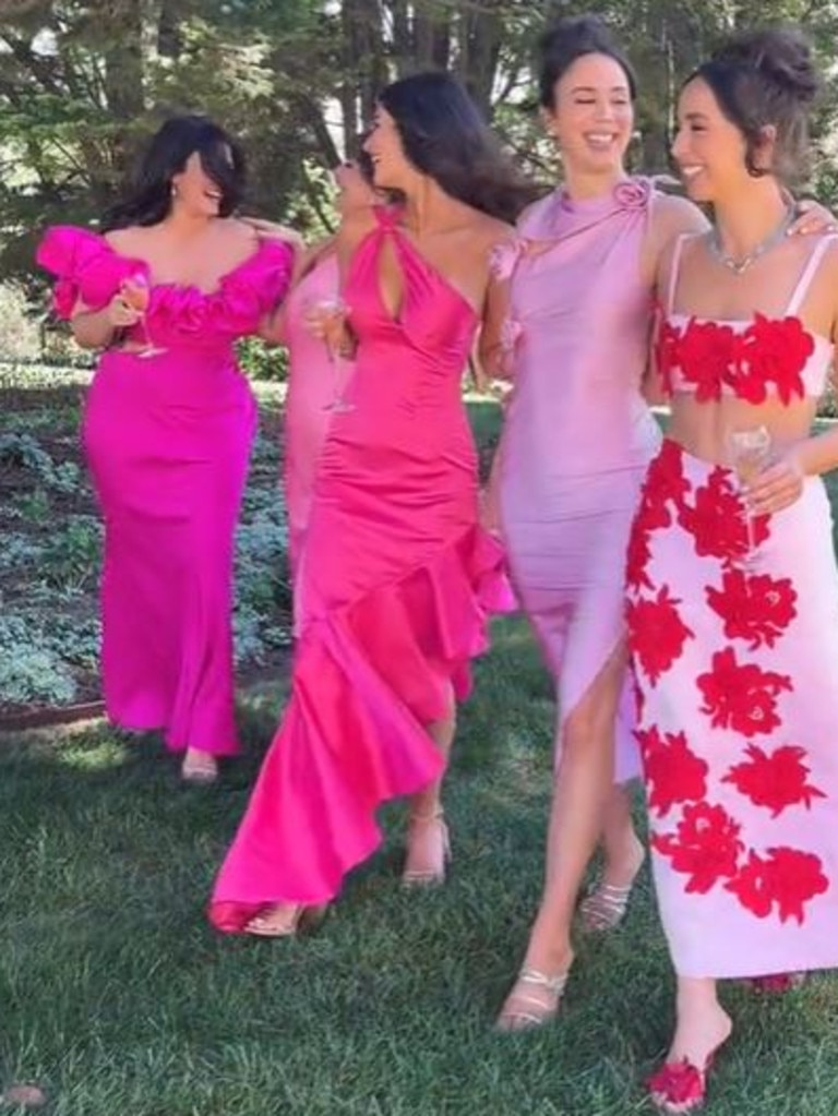 The bridesmaid dress has divided. Picture:TikTok/georgia__gigi