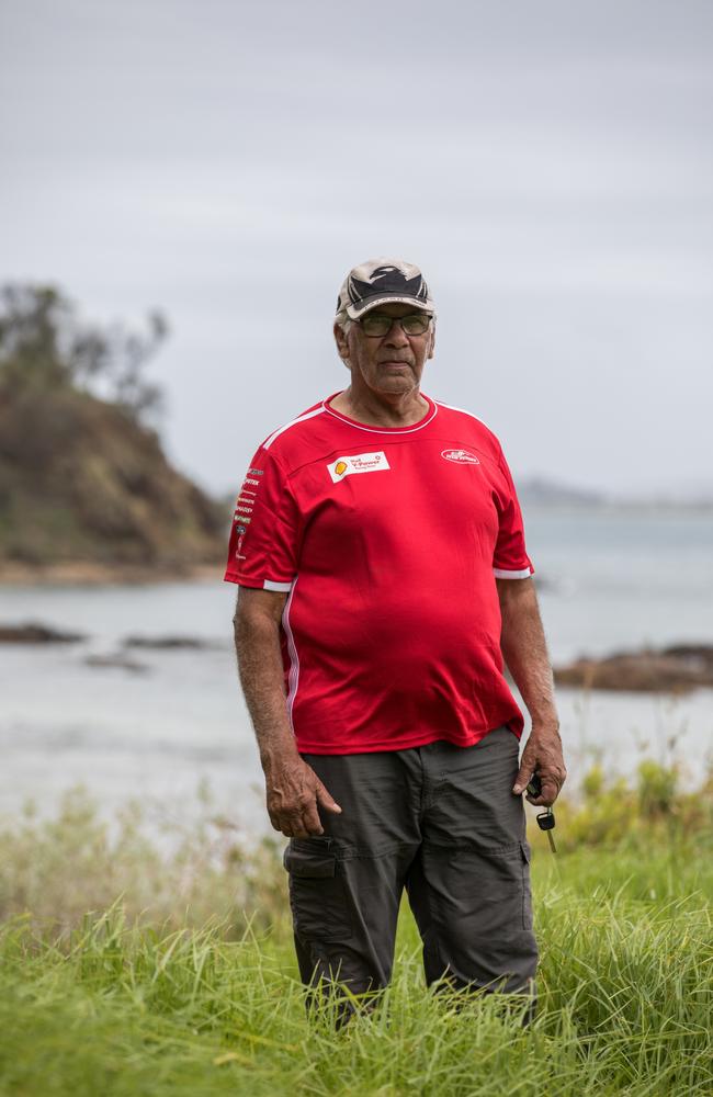 One the south coast's last Aboriginal fisherman, Andrew "Sam" Nye, stands metres away from where his family tent once stood on Barlings Beach, near Tomakin. Photo: Nathan Schmidt