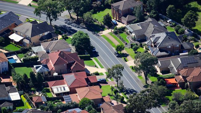 ‘The outlook for price growth in the coming period appears solid, if unlikely to be as exceptional as we’ve seen over the past year.’ Above, western Sydney. Picture: NCA NewsWire / Gaye Gerard