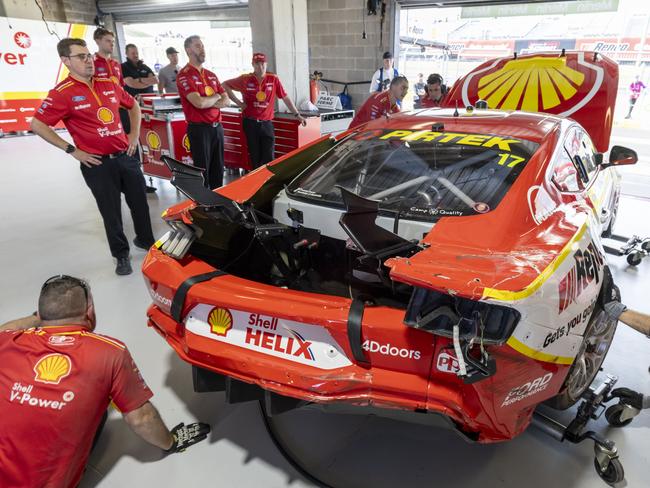 Will Davison crashed during qualifying for the 2024 Repco Bathurst 1000, Event 10 of the Repco Supercars Championship, Mount Panorama, Bathurst, New South Wales, Australia. 11 Oct, 2024.