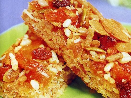 Apricot muesli slice.