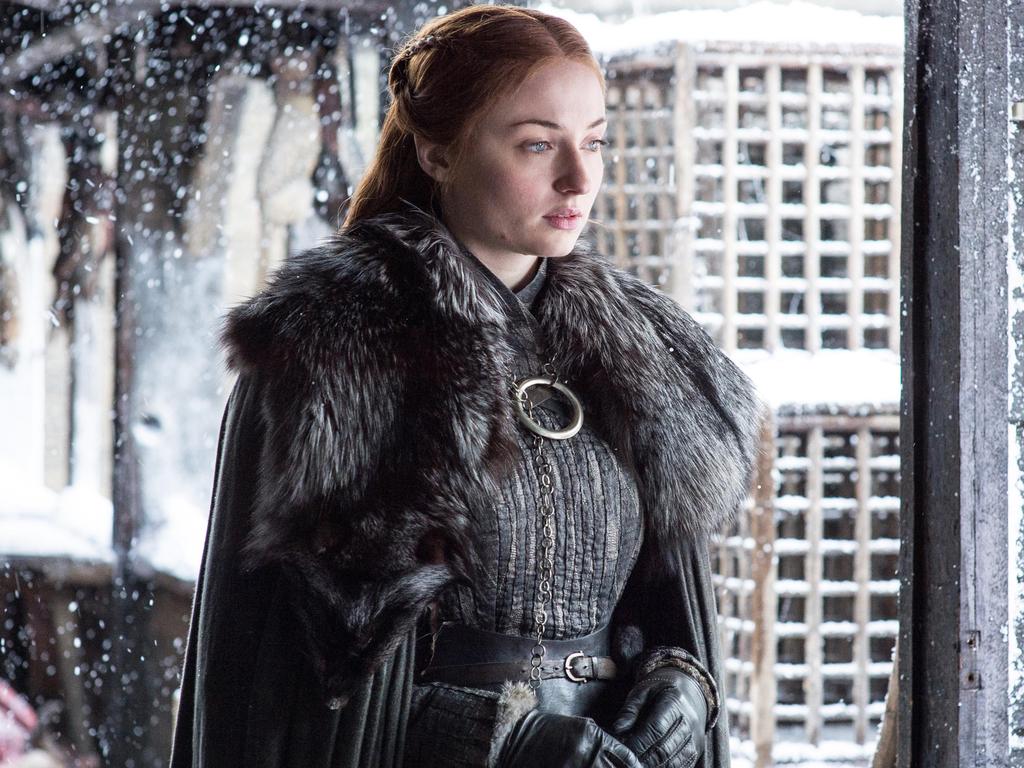 Sophie Turner adopted her dire wolf. Picture: Supplied