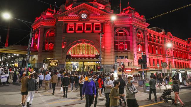 The city is busy despite people being warned not to head in unless they had a booking. Picture: Getty