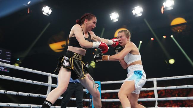 Ella Boot fought with a broken hand for five rights to win the Australian super-lightweight title. Picture: Getty Images.