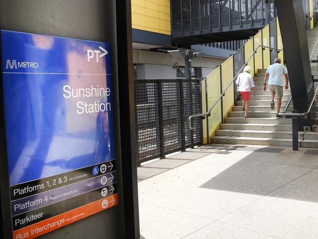 Sunshine station area around the bus stops. Friday, November 24. 2023. Picture: David Crosling