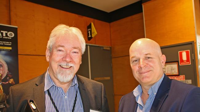 Sunshine Coast Council’s James Coutts (left) said the council did not have to endorse a particular mass transit option.