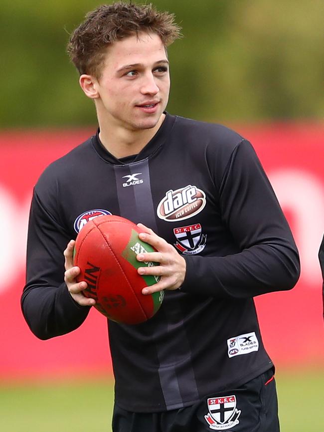 Jack Billings at St Kilda training.