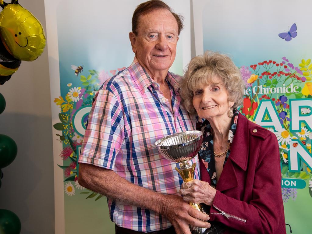 Bob and Val Ford, winners of the Reserve Grand Champion City. Chronicle Garden Competition, awards presentation at Oaks Toowoomba Hotel.Thursday September 14, 2023