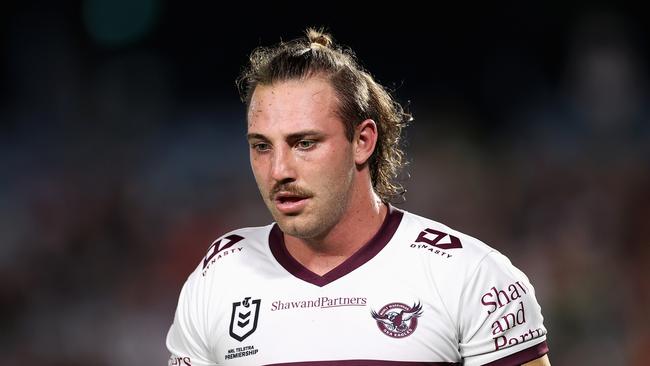 Manly star Karl Lawton is eyeing a move to the Super League, and the Sea Eagles are unlikely to stand in his way. Picture: Getty Images