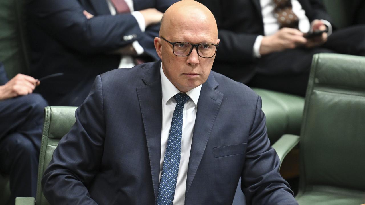 Opposition Leader Peter Dutton during Question Time at Parliament House in Canberra. Picture: NewsWire / Martin Ollman