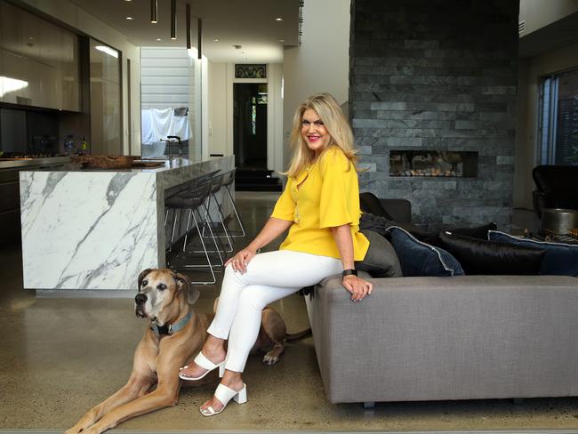 Belinda Selway at her Mosman home which she is about to rent out as a luxury pop up for self isolators. Picture: Jane Dempster