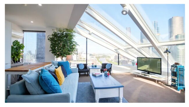 Breathtaking views overlooking the Southbank skyline. Picture: Airbnb.