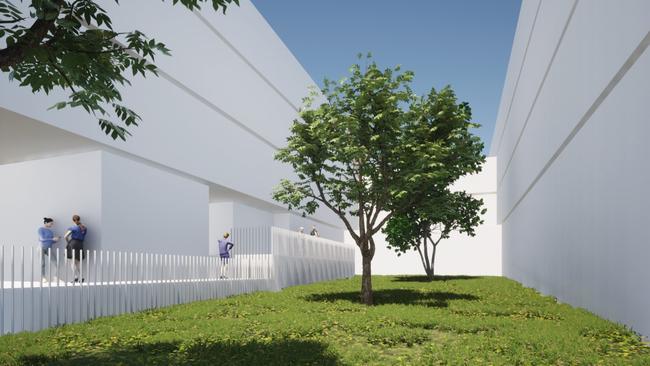 The DA highlights the amount of green space that will be included in the project. Picture: Turner Studio