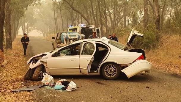 Tumut man Jordan Thomas Crampton, 19, has been sentenced to jail for looting numerous houses and for stealing a white Ford Falcon in Batlow during the devastating bushfires in January. Picture: Riverina Police District