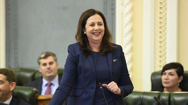 Premier Annastacia Palaszczuk during Question Time at Parliament. (AAP Image/Dave Hunt)