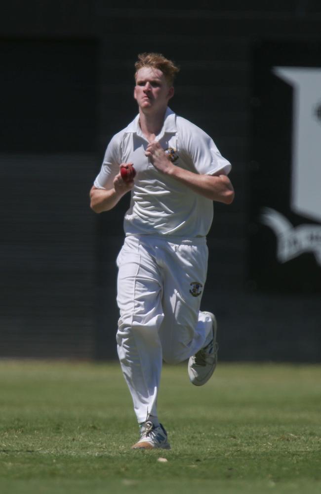 Archie Murray. AIC First XI cricket between Iona College and Marist Ashgrove. Photos by Stephen Archer