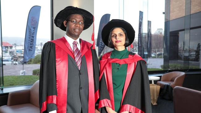 Vincent Ezegbe and Sabah Rehman, PhD medical studies. Picture: Mireille Merlet