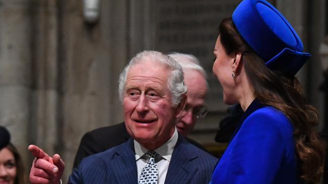 Kate was keen to speak to the King about his struggle and find out how he was coping. Picture: Daniel Leal/Pool/AFP