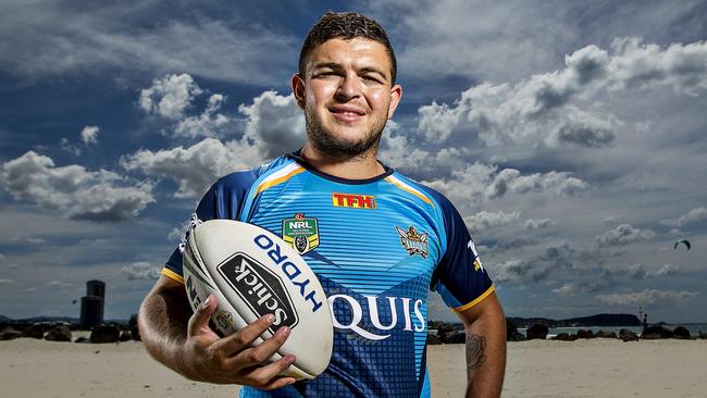 Titans half Ash Taylor is the face of the franchise but won’t captain the club in 2018. Photo: Jerad Williams