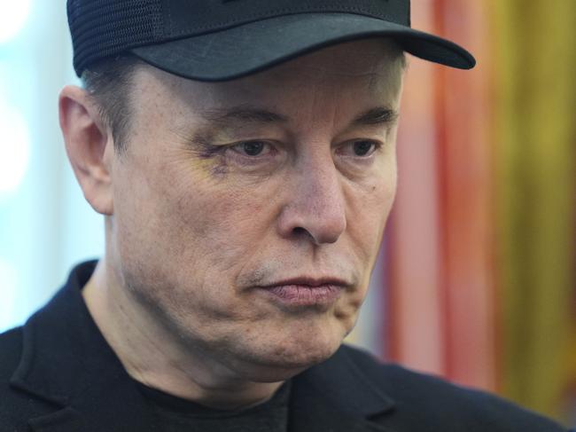 Elon Musk attends a news conference with President Donald Trump in the Oval Office of the White House, Friday, May 30, 2025, in Washington. (AP Photo/Evan Vucci)