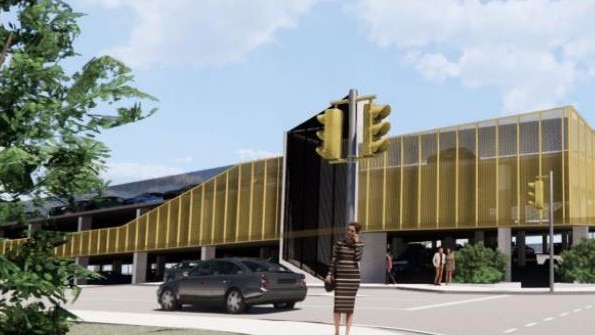 The upgraded Golden Grove park ‘n’ ride will be three storeys at the southern end. Picture: Transport Department.