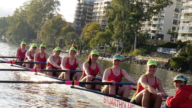 The Stuartholme School rowing First VIII