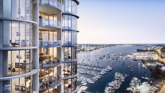 View from the Monaco building planned for Main Beach on the Gold Coast.