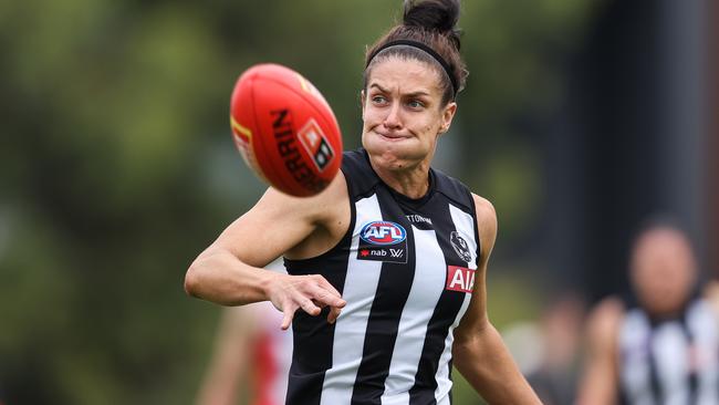 Ashleigh Brazill during her AFLW return against the Saints. Picture: Martin Keep/AFL Photos/via Getty Images