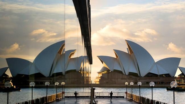 Clouds over the Sydney Opera house on a winter morning. Picture: NCA NewsWire / Damian Shaw