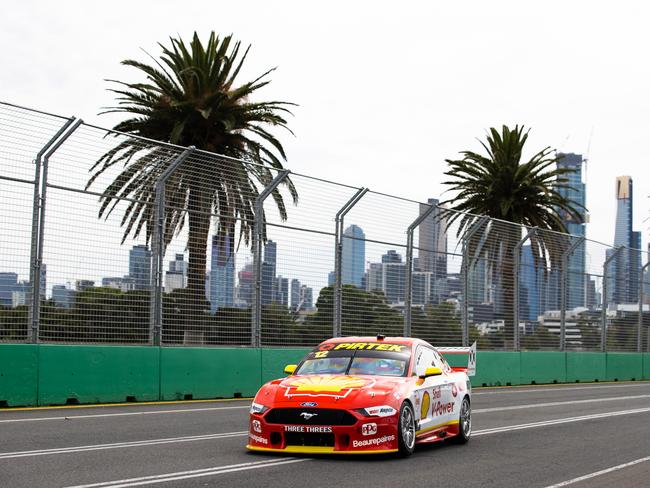 Fabian Coulthard before the Melbourne 400 was cancelled. Picture: Daniel Kalisz/Getty