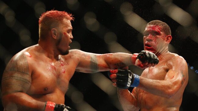 Mark Hunt has some of the heaviest hands in combat sport. Picture: Chris Hyde/Getty