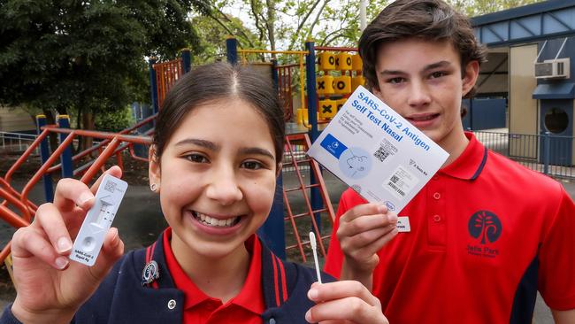 Regular rapid antigen tests will form part of Victoria’s back-to-school strategy. Picture: Ian Currie